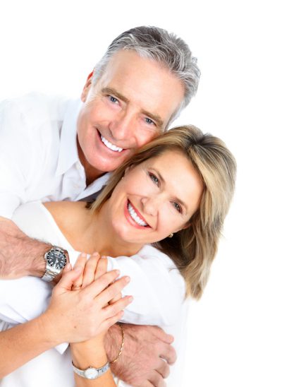 smiling man and woman